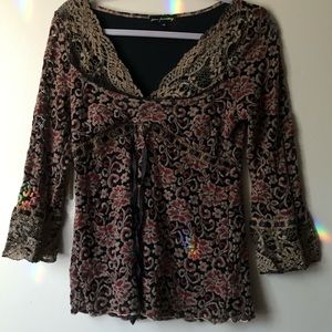 Ann ferriday size M lace top